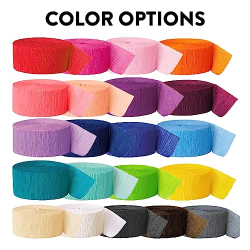 Andaz Press Crepe Paper Streamer Hanging Party Decorations Kit, 240-Feet, Seafoam, Aqua Teal, Royal Blue, 1-Pack, 3-Rolls, Mermaid Nautical Colored Wedding Baby Bridal Shower Birthday Supplies #TOP3