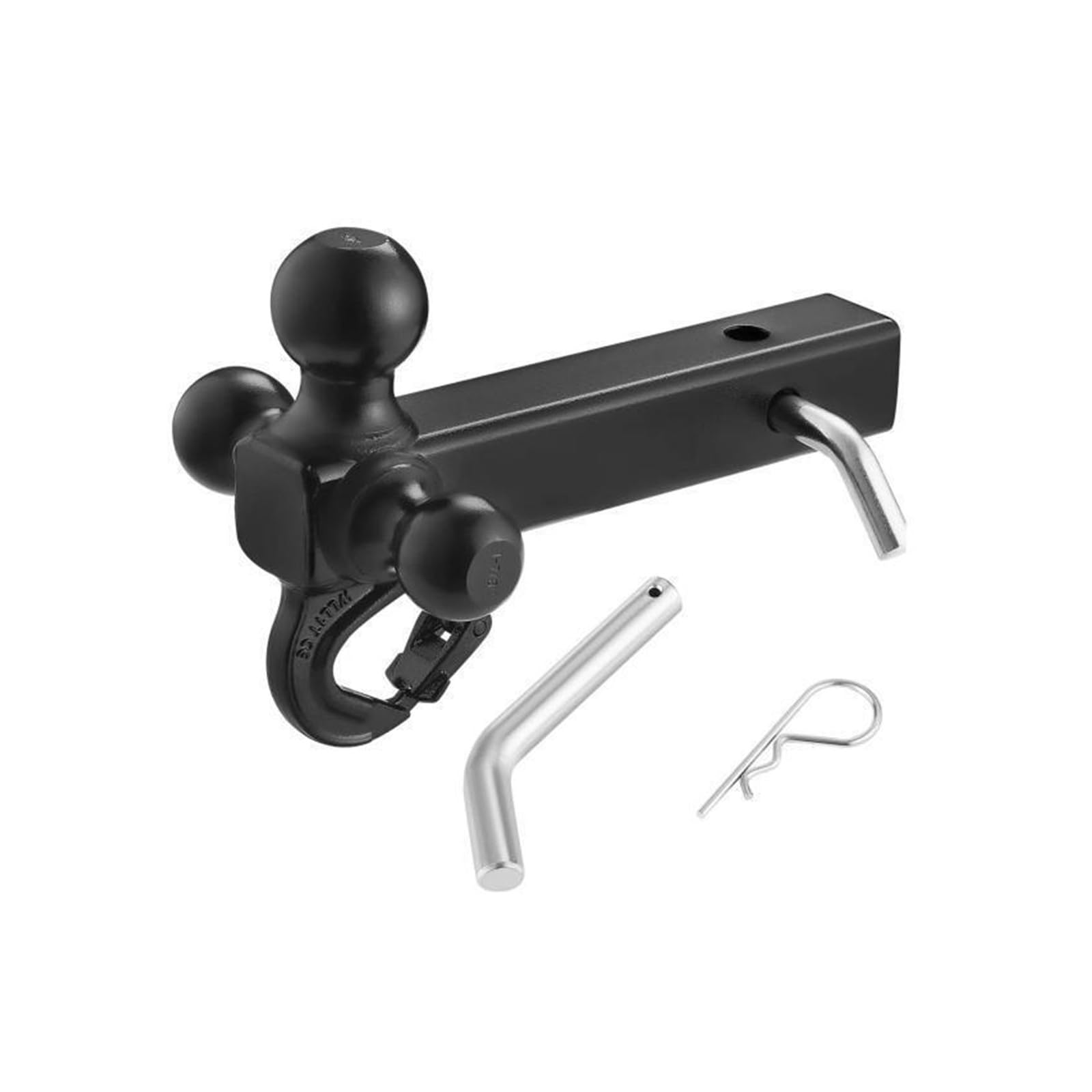 Gancio di traino, Supporto for gancio di traino Tri-Ball da 1-7/8", 2" e 2-5/16" con sfera perno for camion per camper, SUV, ATV, camion ecc