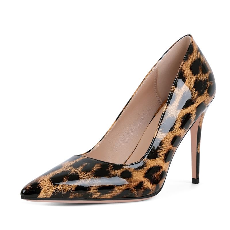 Image of Women's Stiletto High Heels Pumps for Women-4IN Pointed Toe Classic Pumps for Dress Party Wedding Evening Date Night Sexy Slip-On Shoes