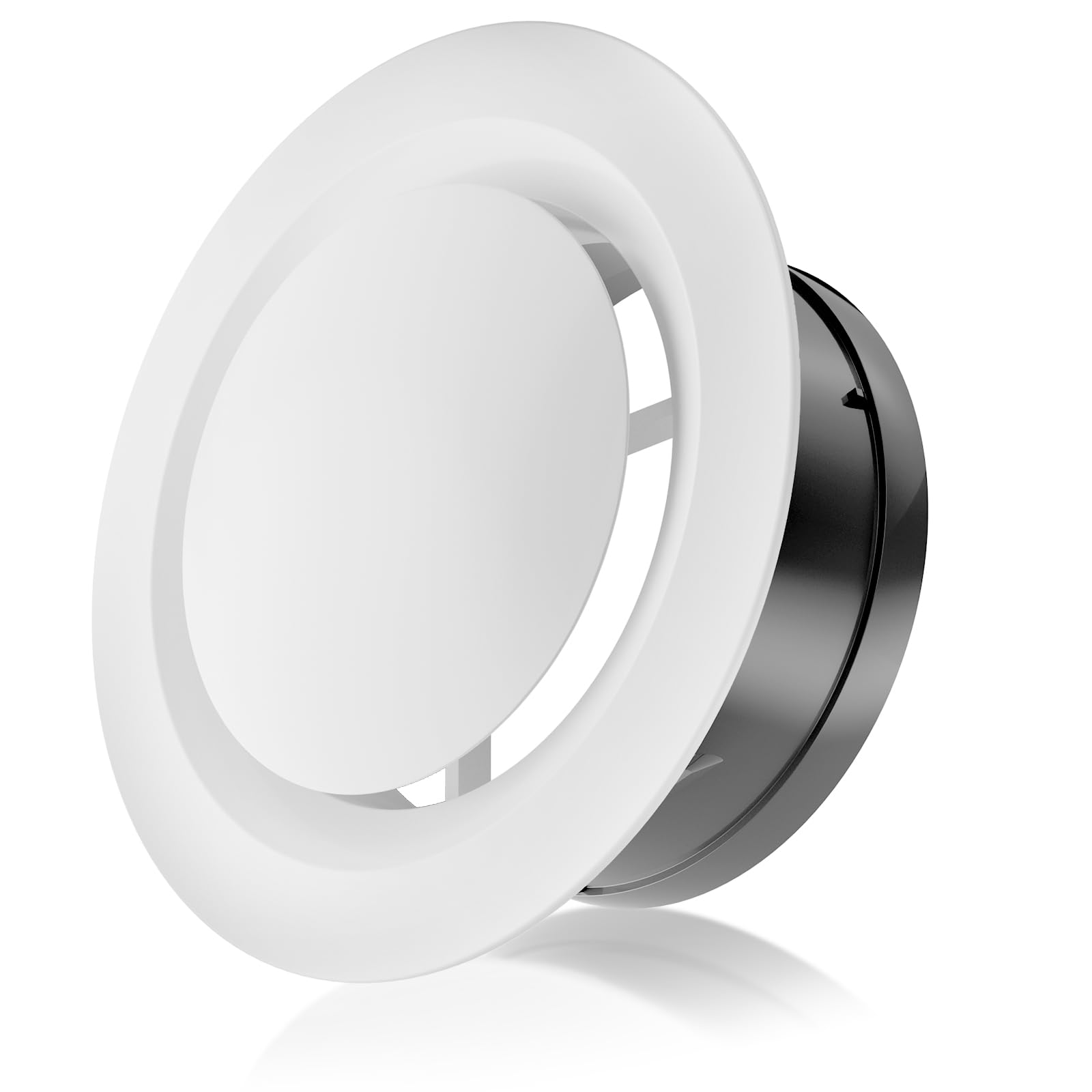 HG Power 3 Inch Adjustable Extractor Fan Vent Cover Tumble Dryer Vent Cover 75mm Vent Cover Closeable Round Air Vent Covers for Extractor Fan, Bedroom, White