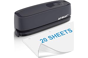 AFMAT Electric Hole Punch 3 Ring, Effortless Punching 3 Hole Paper Punch