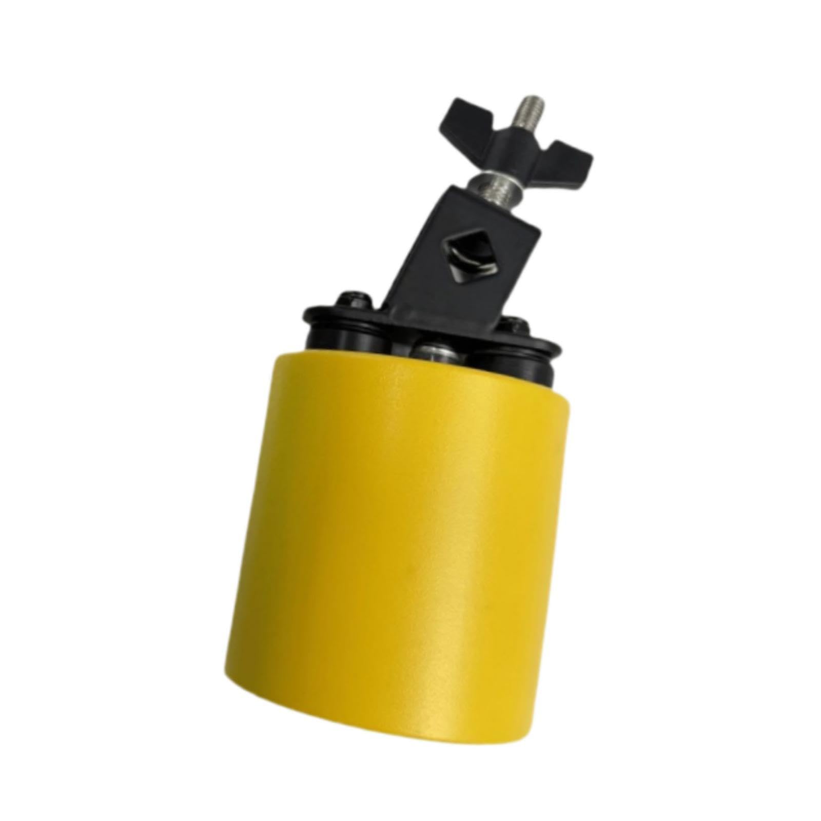 Garende Hand Percussion Cowbell Music Cowbell Educational Lightweight Metal Vibrating Sound for Birthday Gift, Practice, Yellow