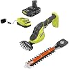 ONE 18V Cordless Grass Shear and Shrubber Trimmer with 2.0 Ah Battery and Charger