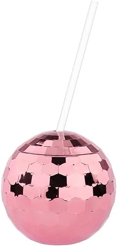 Ochine Vasos de bola de discoteca con tapa y pajita, copa de vino, taza de café, taza de té para café, botella de té para discoteca, bar, disponible en Yaxa Costa Rica