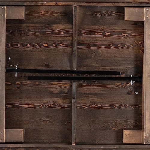 Flash Furniture Hercules Commercial Grade Farmhouse Dining Table | Solid Pine Foldable Table for 10 in Antique Rustic Mahogany | Rustic Charm for Home and Events - Image 10