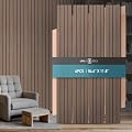 UMIACOUSTICS 4 Pcs 94.4 x 11.8 Inches Acoustic Panel, Decorative Sound Absorbing Wall Panel for Office,Home Theater,Studio,Natural-Walnut