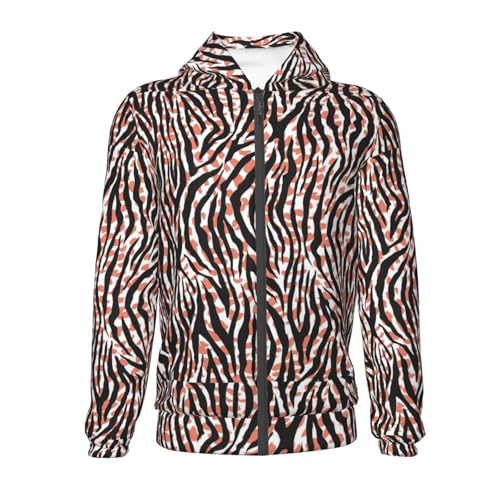 Zebra Skin And Leopard Print Kid Hoodies Boys Zip Up Sweatshirts Girls Pullover with Pocket2