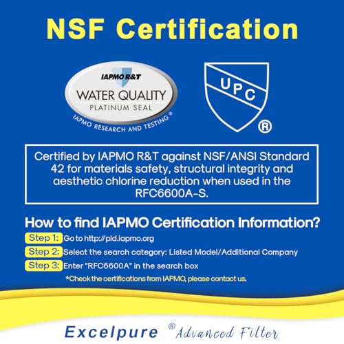 Image of EXCELPURE RFC6600A Refrigerator Water Filter Replacement for EDR3RXD1, Everydrop Filter 3, 4396841, 4396710, Kenmore 46-9083,46-9030, 9030, 9083, KAD3RXD1, WHR3RXD1, 3PACK