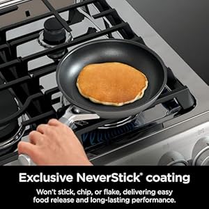   Ninja-CW60020-NeverStick-Comfort-Grip-8-Fry-Pan-Nonstick-Durable-Scratch-Resistant-Dishwasher-Safe-Oven-Safe-to-400F-Silicone-Handles-Grey