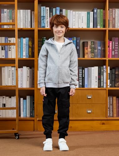 PATPAT Boys Hoodie Sweatshirt Size 4-9 Years Fleece Full Zip Up Long Sleeve Lightweight Jacket with Kangaroo Pockets for Kids2