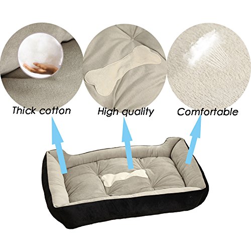 Lit pour chat ou chien YZCIS en microfibre renforcée lavable