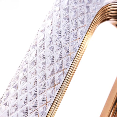 Image of Groeien 12W | 3 Color Modern LED Crystal Oval Wall Sconce Gold Wall Light for Bedroom Living Room Corridor Lighting Fixtures Wall Mount (Crystal Oval, 1, Count)