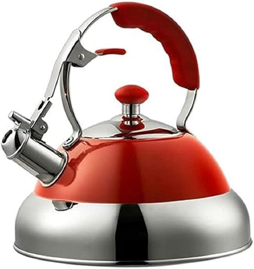 Wesco Classic Line Stainless Steel 2 Litre Stove Top Kettle, Red