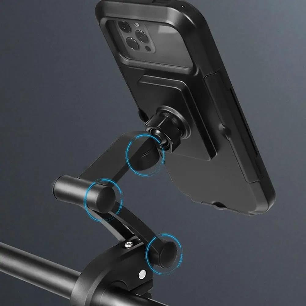 Supporto Telefono Bici Impermeabile Manubrio Morsetto Cellulare Clip Regolabile Per Strada Bicicletta Moto