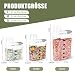 HQEUZ 2er Set Vorratsdose 1.8L Luftdicht Müslidose, Schüttdose Aufbewahrungsbox mit Messbecher für Lebensmittel wie Bohnen, Zucker, Reis, Nüsse, Snacks, Süßigkeiten oder Tierfutter (M. Grau)