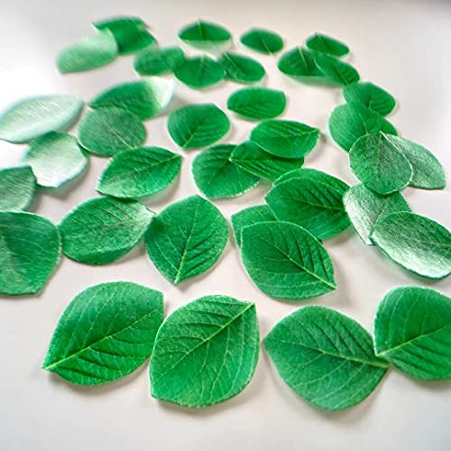 Crystalyhj 92Pcs Edible Green Leaves For Cupcake Toppers Rice Paper Wafer Paper Baby Shower Wedding Cake Happy Birthday Party Decoration Mix Size (Ac-120) #TOP6
