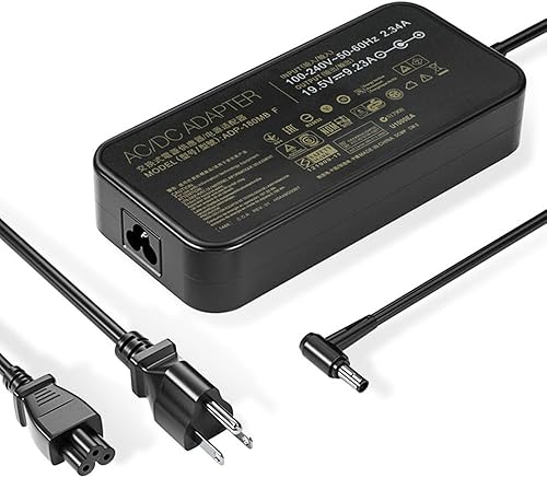 Adaptador de CA de 19.5V 9.23A 180W 5.5X2.0.197 in Cargador de computadora portátil apto para Asus G751J G751JL G751JM ZX50J ZX50JX G750JM G750JS