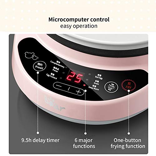 Bear Zdq-B05C1 Rapid Multi-Function Egg Cooker With Auto Shut Off, For Boiling, Steaming And Frying, With Ceramic Steaming Rack And Lid,Healthy&Safe, Suitable For All People #TOP5