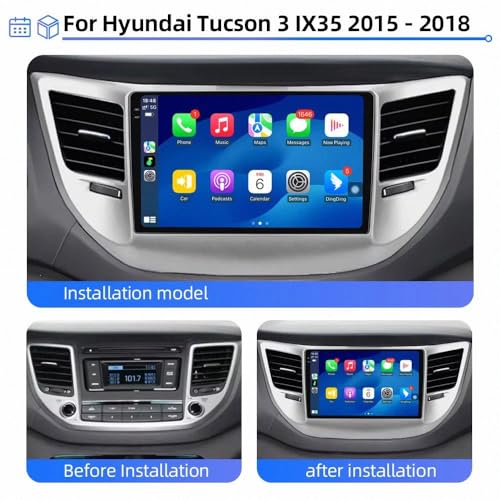 Navegación GPS Hyundai IX35 Tucson 3 Android Auto Bluetooth pantalla USB 2