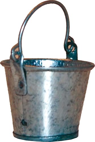 FADEDA Cubo de zinc grande/altura: 3 cm/pintado a mano/figuras de belén fieles - decoración de mesa de Navidad cuna accesorios