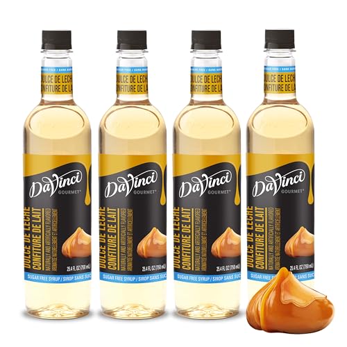 Image of DaVinci Gourmet Sugar-Free Dulche De Leche Syrup, 25.4 Fluid Ounces (Pack of 4)