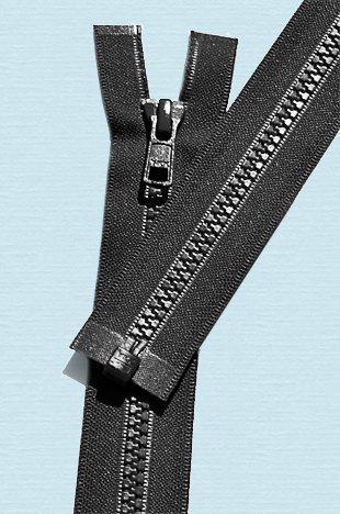 YKK 24 Inch Vislon Jacket Zipper YKK(r) #5 Molded Plastic Separating - 580 Black (1 Zippers/Pack)