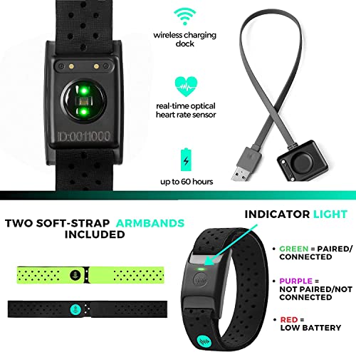 Powr Labs JINMOM-045 Bluetooth Heart Rate Monitor Armband - Ant Heart Rate Monitor, Armband Heart Rate Monitor For Wrist Bluetooth Wrist Heart Rate Monitor Works With Peloton Polar Wahoo Whoop Strava Garmin Apps thumb #5