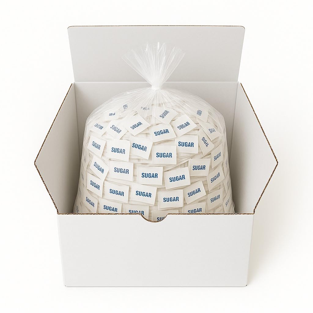 Bulk Pack of 1000 Premium Cane Sugar Packets