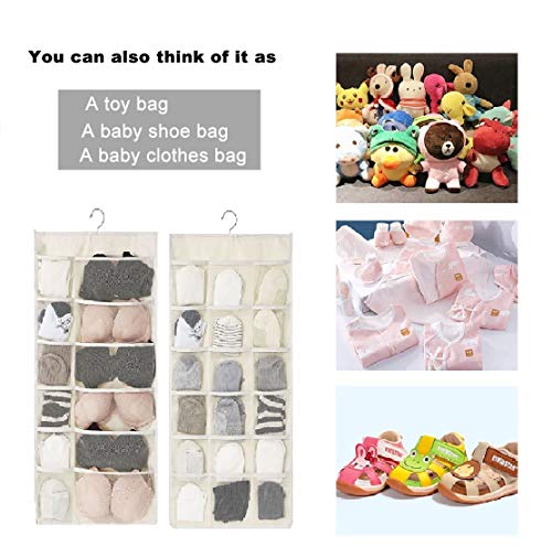 image for Newraturner Closet Hanging Organizer with Mesh Pockets & Rotating Meta