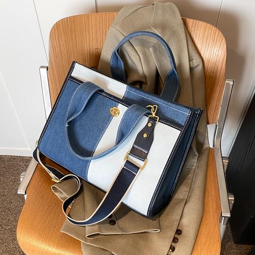 Image of GLOD JORLEE Tote Bags for Women,Top-handle bags,Jeans Purses,Denim Hobo Shoulder Handbag for Travel,Shopping,Work