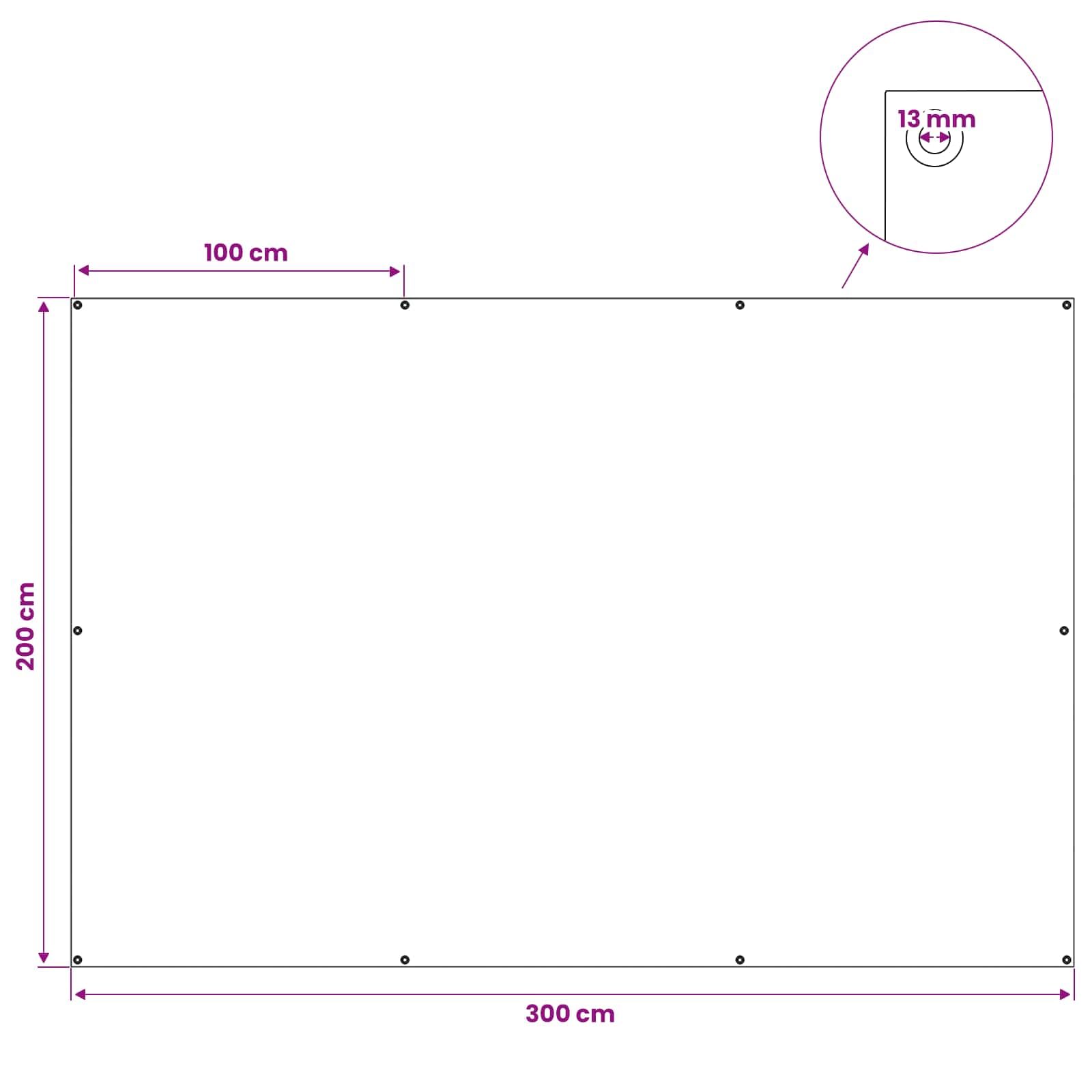 Bâche résistante aux intempéries - 2 x 3 m - Gris anthracite - En tissu PE indéchirable - Avec œillets en aluminium - Résistante aux UV - Imperméable - Bords renforcés - Idéale pour jardin