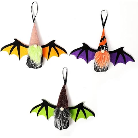 Halloween Bat Gnomes for Home Decorations , Eimilaly Tomte Gnomes Decor Set for TRICK OR TREAT | BOO or Other Theme Party Ornaments Decor - 3PCS Cover