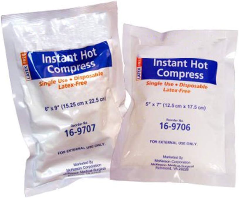 Hot Pack 5" x 7". Pack of 24 Hot Compresses for Relief of Minor Pain and Swelling