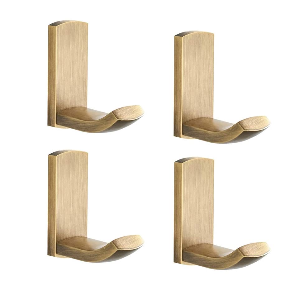 WINCASE Antique Brass Towel Hook Vintage 4 Pack