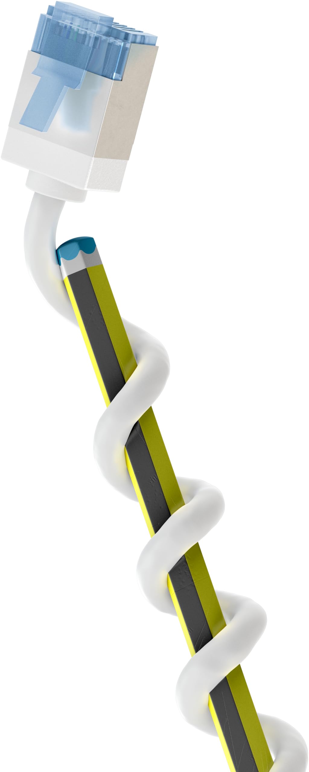 Goobay CAT 6A Patch Cable Slim/Ultra Flexible RJ45 CAT 6A Network Cable U/FTP CU/Thin Ethernet Cable with Short Connectors / 10 Gbit/s LSZH, Kink Protection/White 0.15 m / 74326
