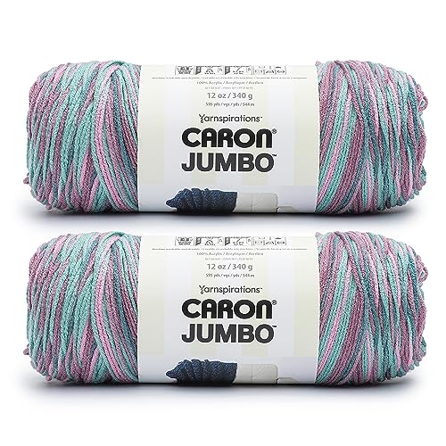 Image of Caron Jumbo Russian Sage Yarn - 2 Pack of 12oz /340g - Acrylic - #4 Worsted (Medium) - 595 Yards - Knitting & Crochet