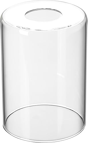 EMONG Pantalla de vidrio transparente cubre reemplazos, globo de repuesto de pantalla de lámpara de vidrio cilíndrico transparente para accesorios