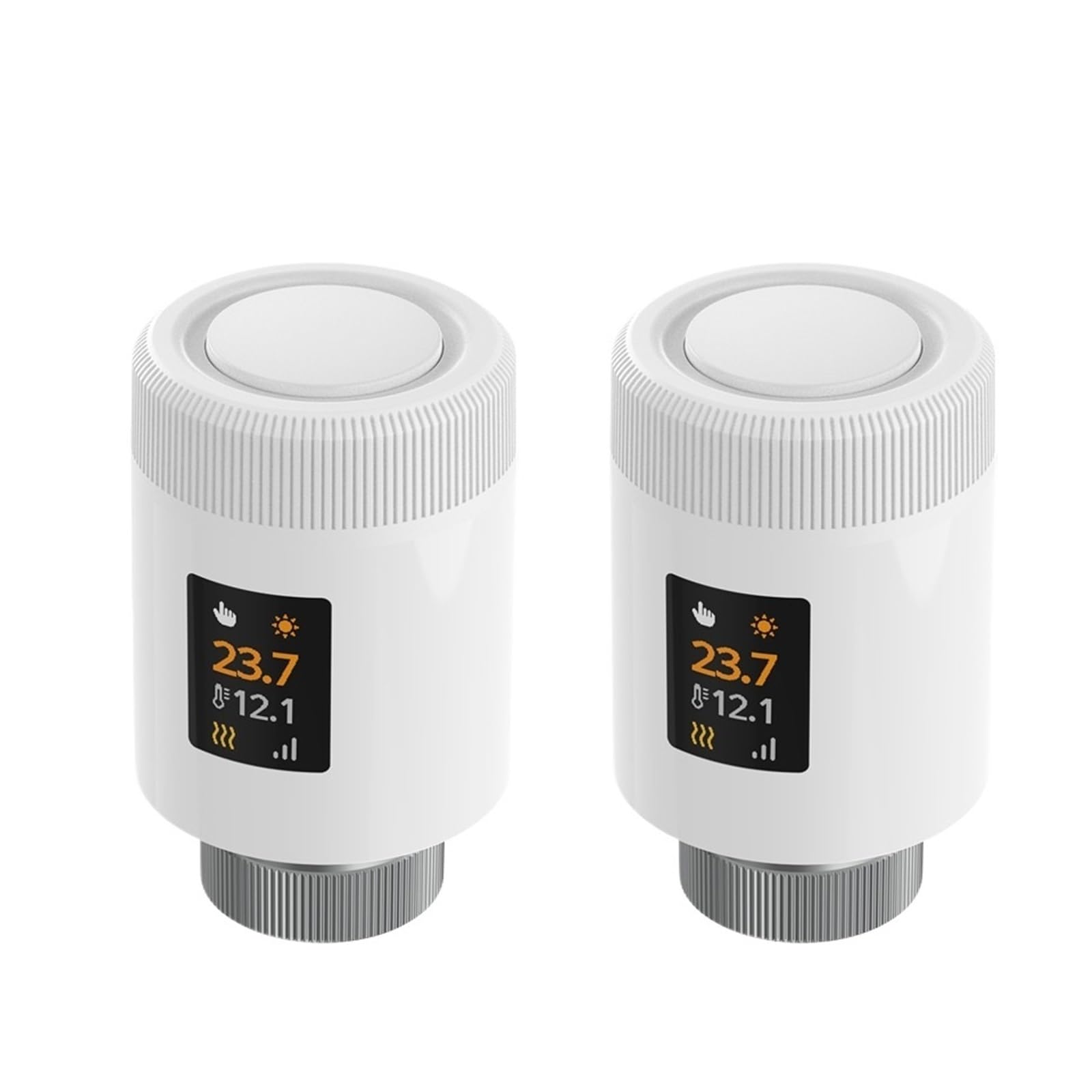 Siłownik Termostatu Grzejnikowego 2 Baterie Zawór Termostatyczny TRV Kontroler Temperatury Smart Life Informacja O ZgodnośCi(2PCS-WiFi)