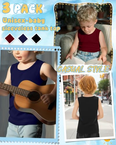 Image of 3 Pack Toddler Boys Tank Tops