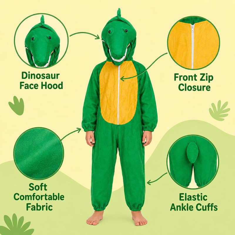 Image of Animal Costume for Kids | Plush Fancy Dress Costume for Boys & Girls |School Fancy Dress, Annual Day, Jungle Theme, Role Play, Halloween & Birthday Party