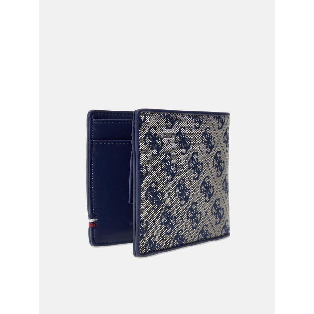 GUESS Monedero Boston Bifold Wallet Sand Blue Azul Marino
