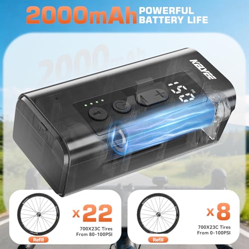 kelyee 2-in-1 Mini Electric Bike Pump