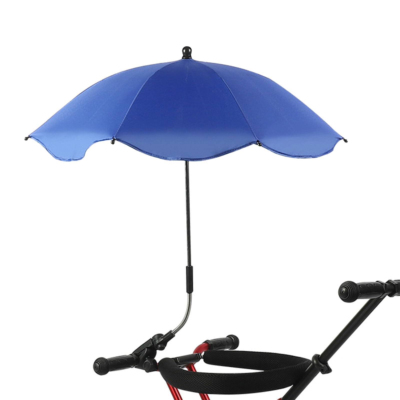 Ombrello per passeggino con protezione UV universale con morsetto per sedia da spiaggia a 360 gradi, ombrello portatile antipioggia per passeggini, colore: blu navy