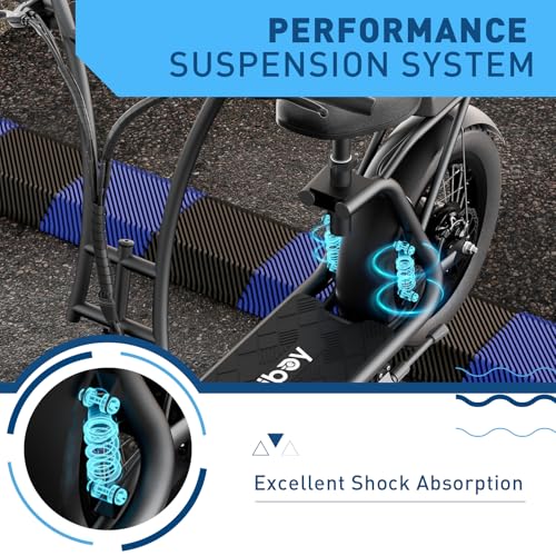 Image of Hiboy U2 Pro Electric Scooter for Adults with Seat & Basket, 810W Motor, 25MPH & 34Mi Range, 16 inch All-Terrain Tires, Dual Disc Brakes, UL Certificate Off-Road E-Scooter