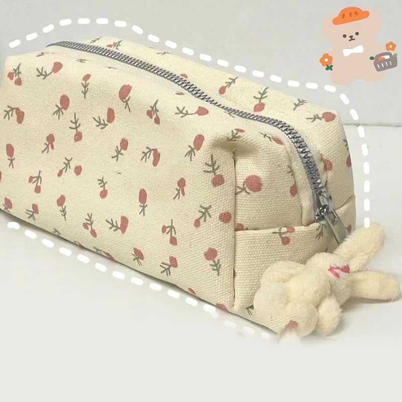 Pro | Cartoon Floral Printing Pencil Case Large Capacity Pen Bag Zipper Multifunctional Stationery Organizer For Women Grils Students 2026 - view 1