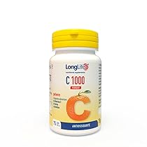 LongLife® C 1000 Powder | Vitamina C 1000 mg in polvere cristallina | Difese immunitarie | Gusto neutro | 75 dosi | Alta solubilità | Vegano e senza glutine