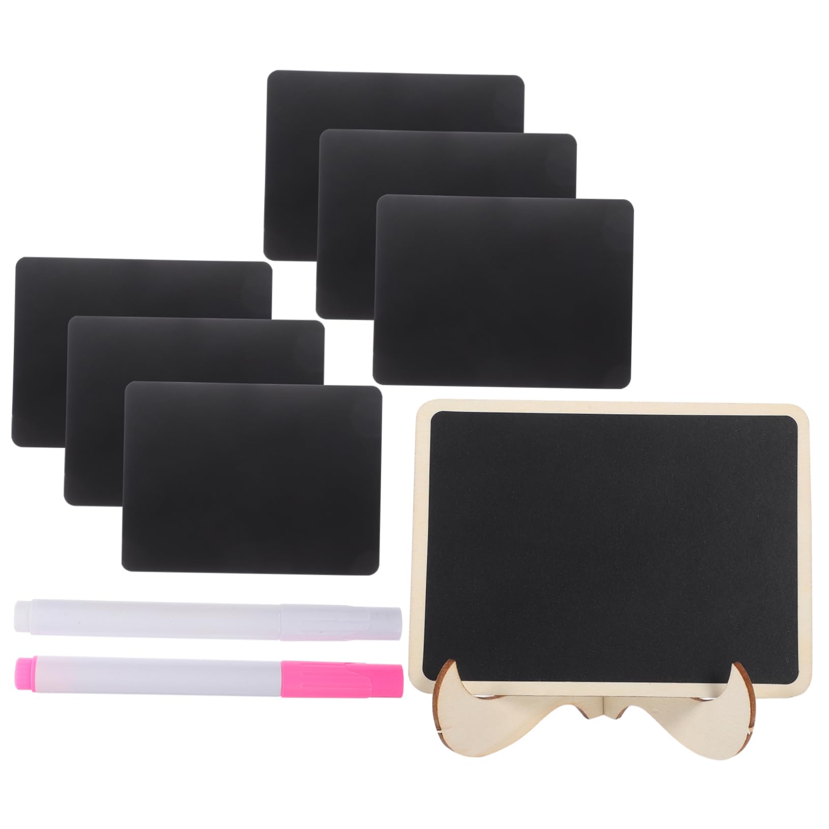 Housoutil 5 Ensembles Mini Tableau Ardoise avec Support Décoration de Ardoise à Messages pour Événements et Fêtes pour Décorations Personnalisées