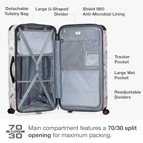 Image of Traveler's Choice Maxporter II Polycarbonate Hardside Trunk with Spinner Wheels, White Camo, 31-Inch Large Trunk