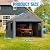 Benass 12x20 Carport, Heavy Duty Carport Canopy with Removable Sidewalls, Drive Through Portable Garage, Grey