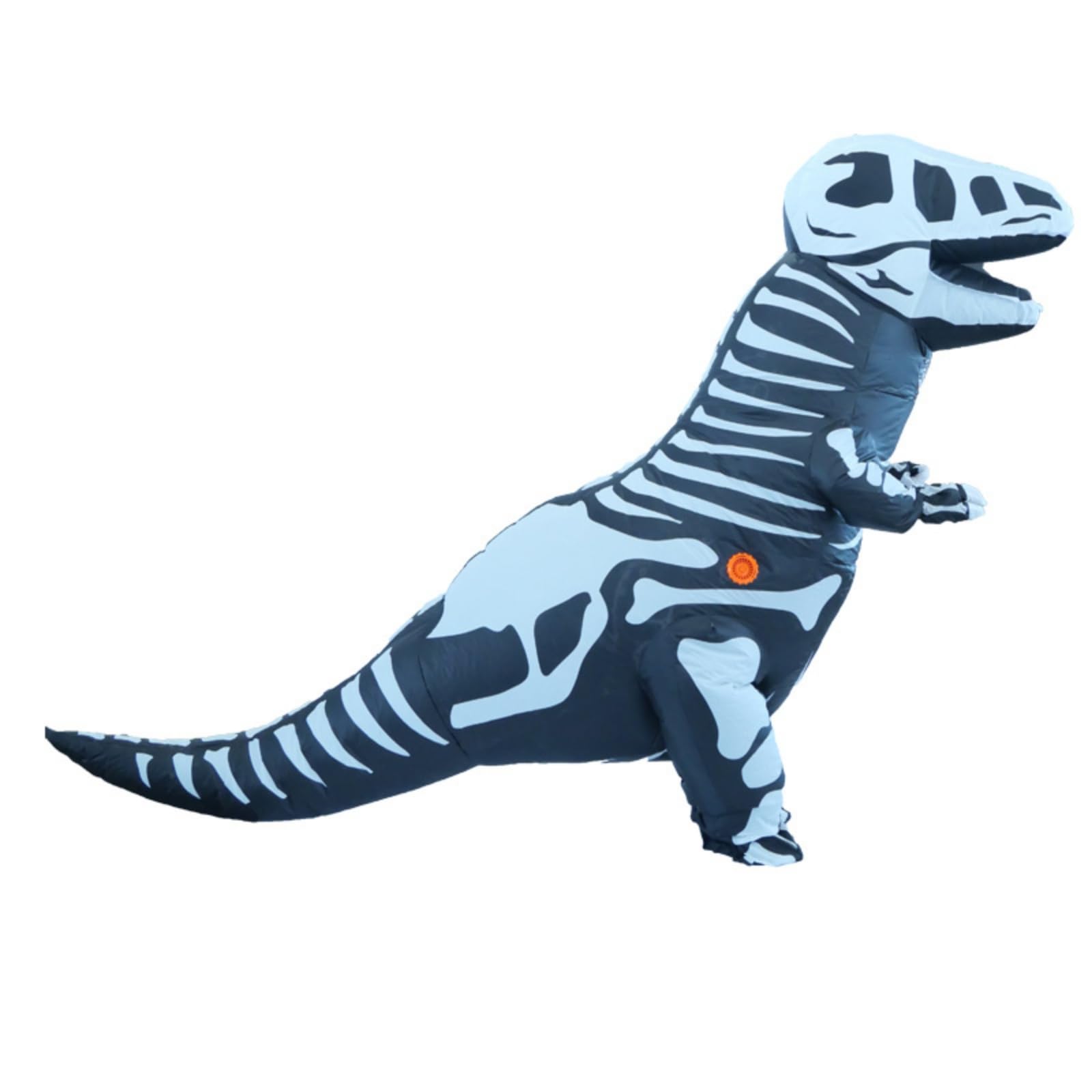 Qianly Disfraz Dinosaurio Tiranosaurio Inflable Divertido Disfraz Esqueleto Dinosaurio Tiranosaurio Ajustable Traje para Adultos, Halloween